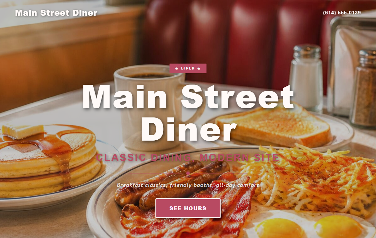 Retro Diner template preview